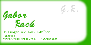 gabor rack business card